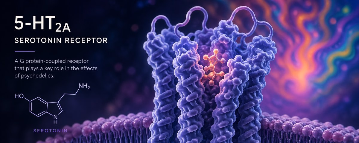5-HT2A serotonin receptor — a G protein-coupled receptor that plays a key role in the effects of psychedelics